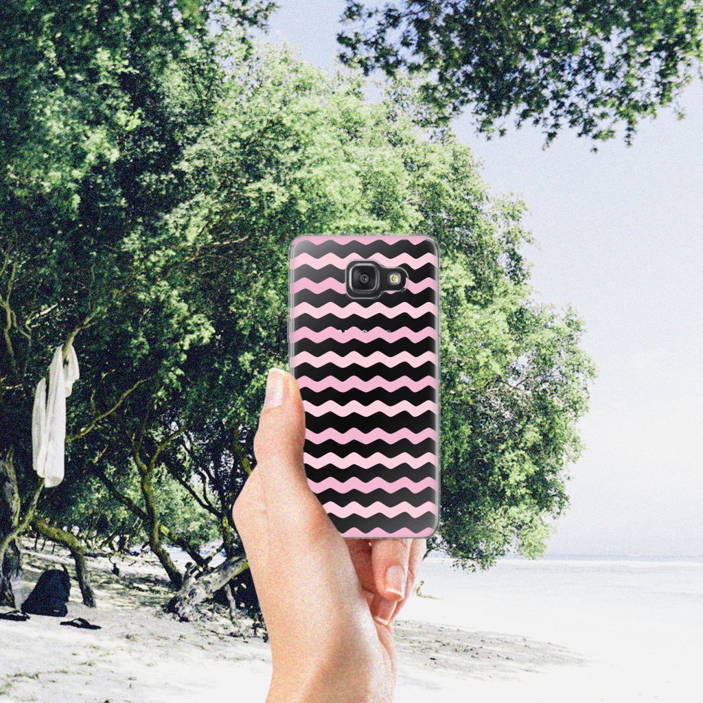 Samsung Galaxy A3 2016 TPU bumper Waves Roze