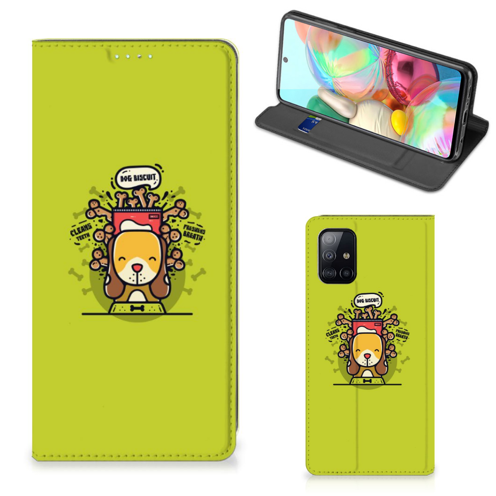 Samsung Galaxy A71 Magnet Case Doggy Biscuit - B2C Telecom