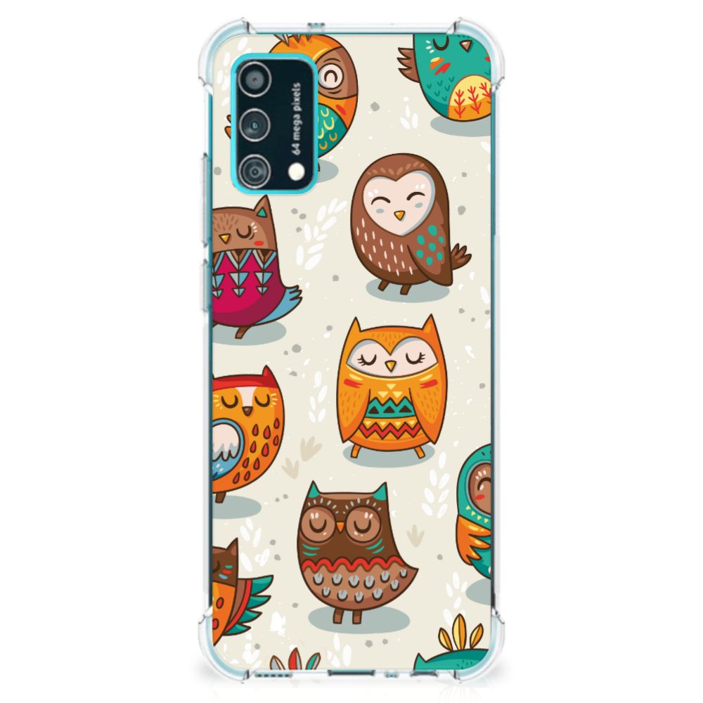 Samsung Galaxy M02s | A02s Case Anti-shock Vrolijke Uilen