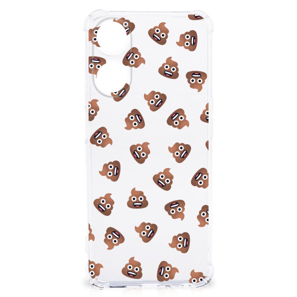 Doorzichtige Silicone Hoesje voor OPPO A58 | A78 5G Poep Emojis B2C Telecom