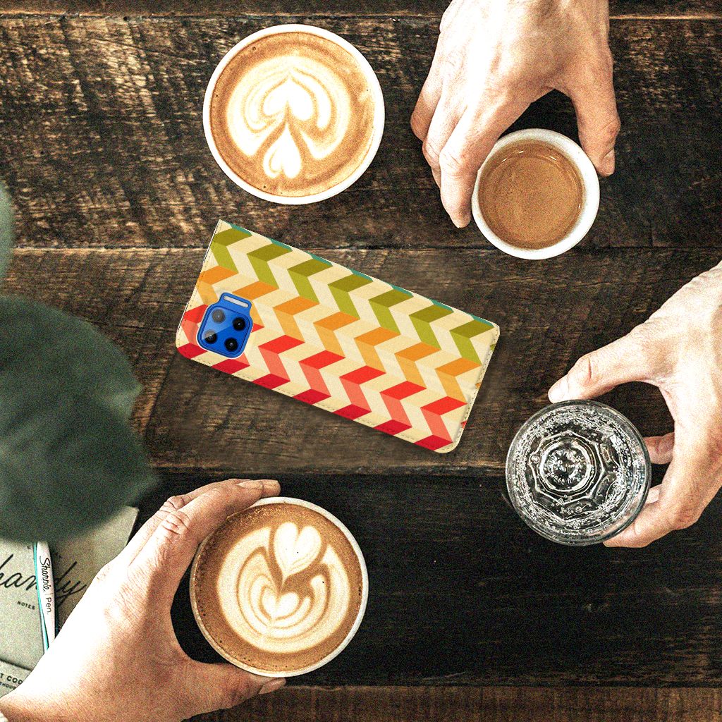 Motorola Moto G 5G Plus Hoesje met Magneet Zigzag Multi Color - B2C Telecom