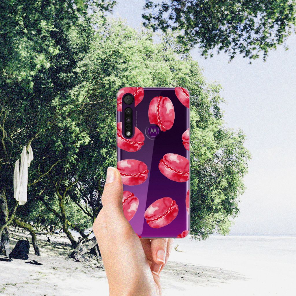 Motorola One Macro Siliconen Case Pink Macarons B2C Telecom