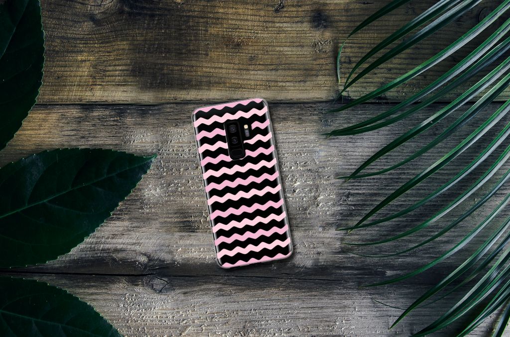 Samsung Galaxy S9 Plus TPU bumper Waves Roze