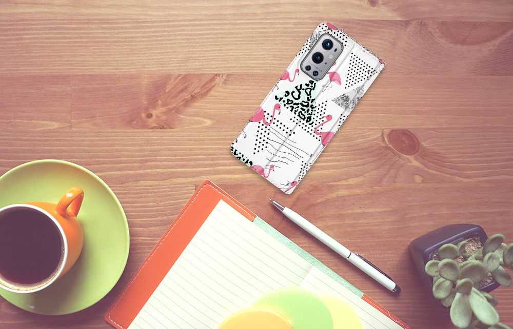 OnePlus 9 Pro Hoesje maken Flamingo Triangle - B2C Telecom
