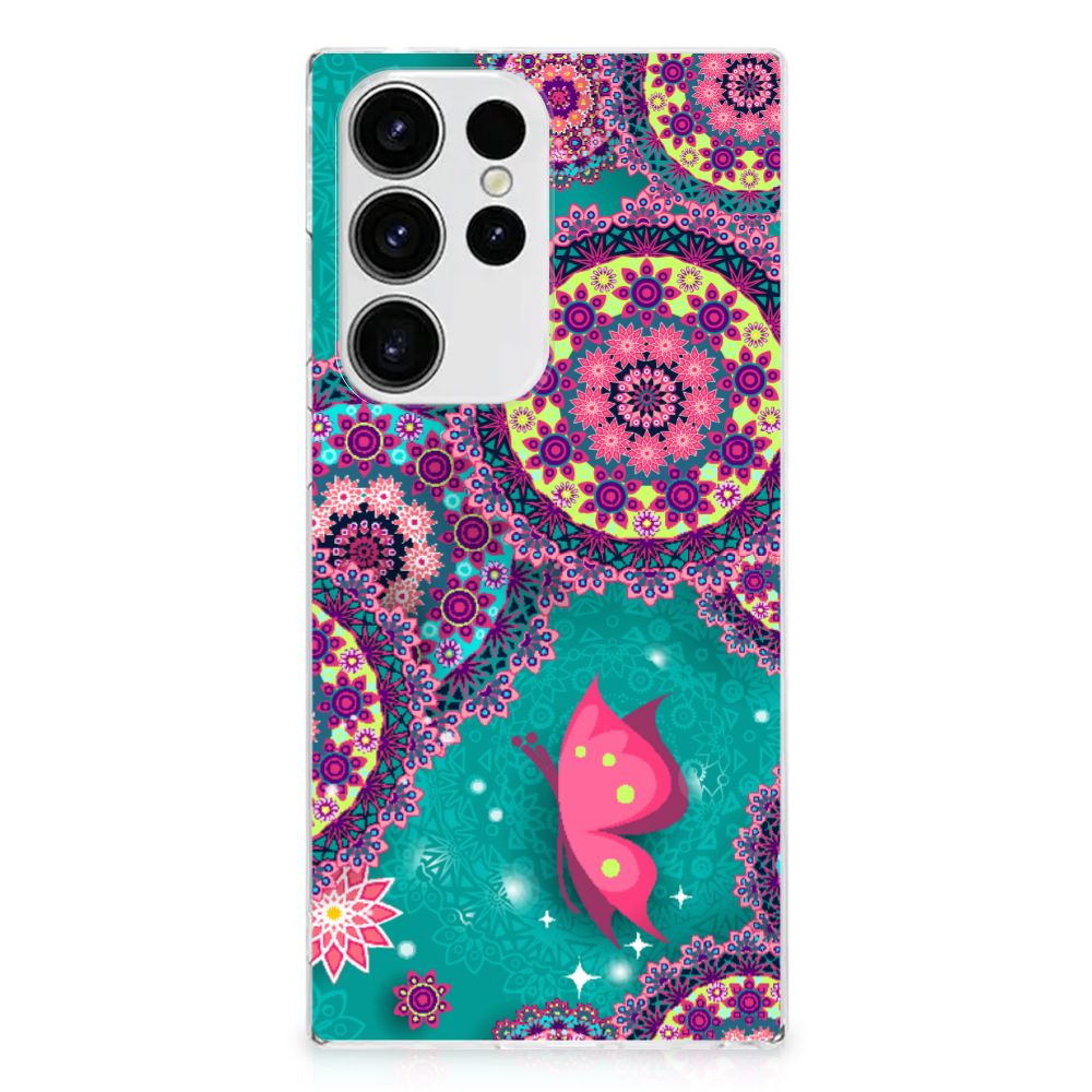 Samsung Galaxy S23 Ultra Hoesje maken Cirkels en Vlinders B2C Telecom