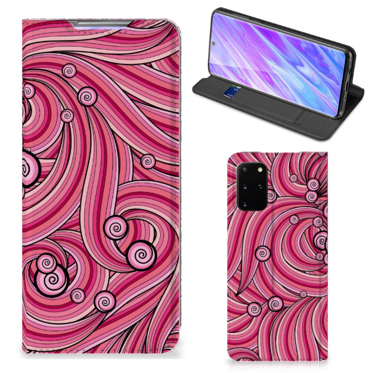 Samsung Galaxy S20 Plus Bookcase Swirl Pink