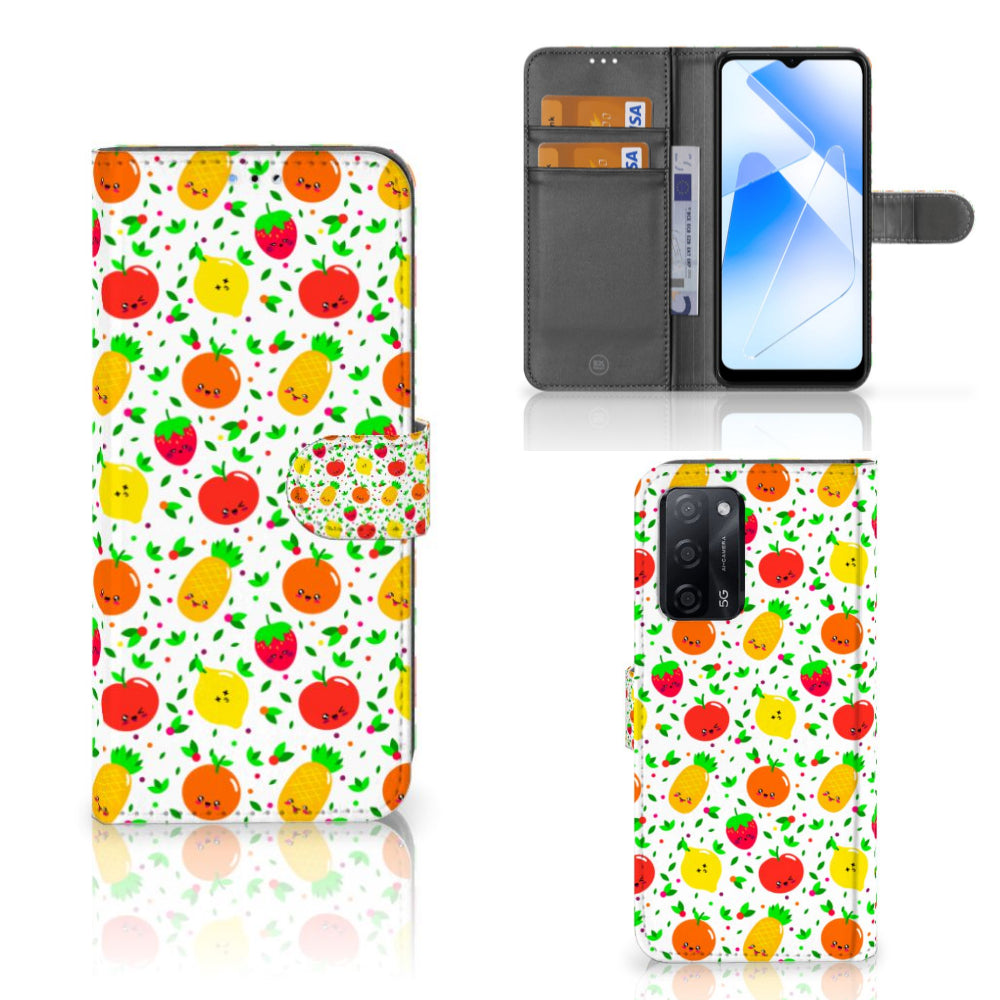 OPPO A16/A16s/A54s Book Cover Fruits