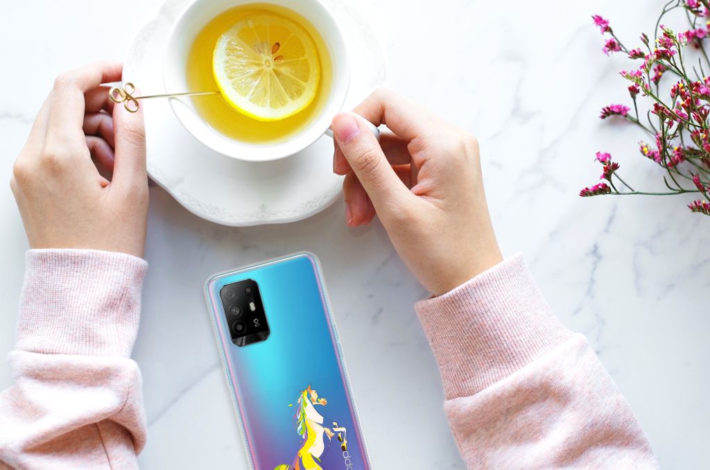 OPPO A94 5G | Reno5 Z Telefoonhoesje met Naam Horse Color B2C Telecom