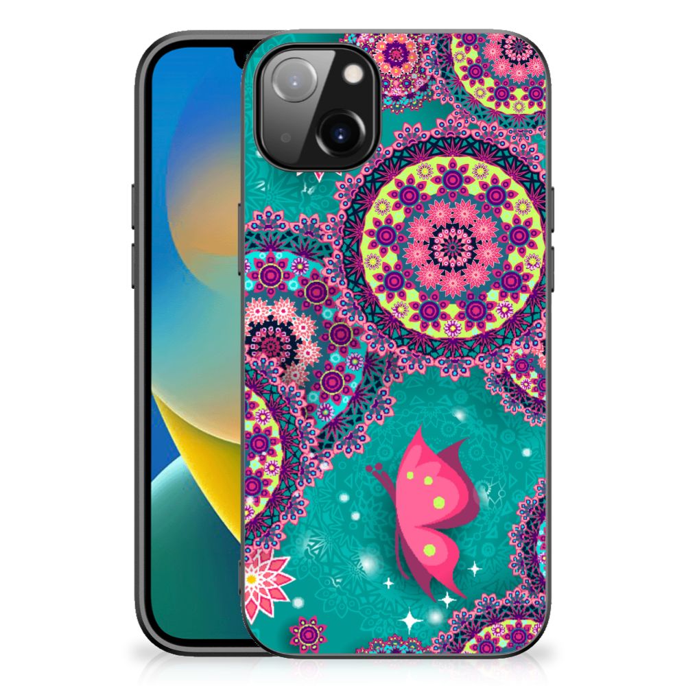 iPhone 14 Plus Leuk Telefoonhoesje Cirkels en Vlinders