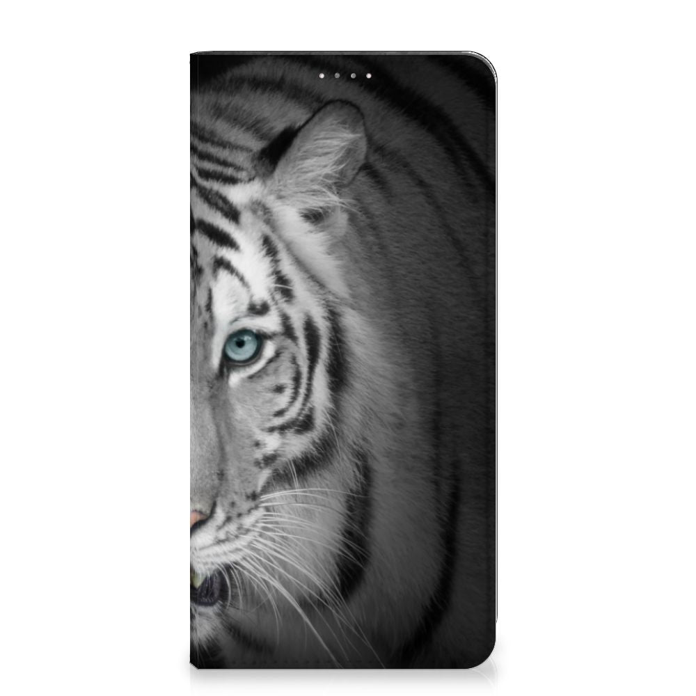 Samsung Galaxy A14 5G Hoesje maken Tijger met een afbeelding van een witte tijger op de voorkant.