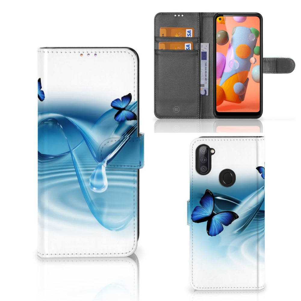 Samsung Galaxy M11 | A11 Telefoonhoesje met Pasjes Vlinders