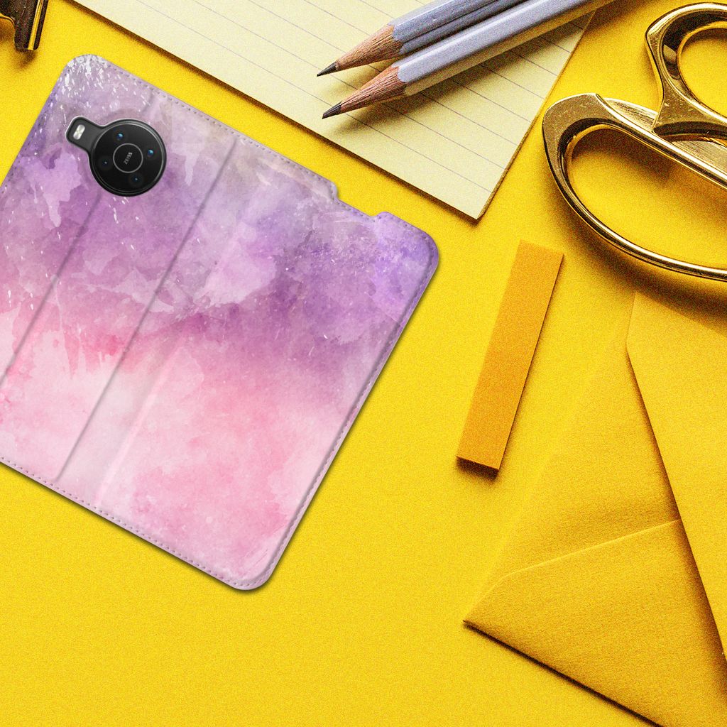 Bookcase Nokia X20 | X10 Pink Purple Paint - B2C Telecom