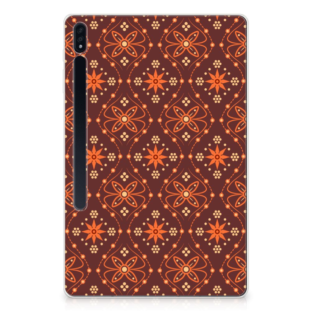 Samsung Galaxy Tab S7 Plus | S8 Plus Hippe Hoes Batik Brown