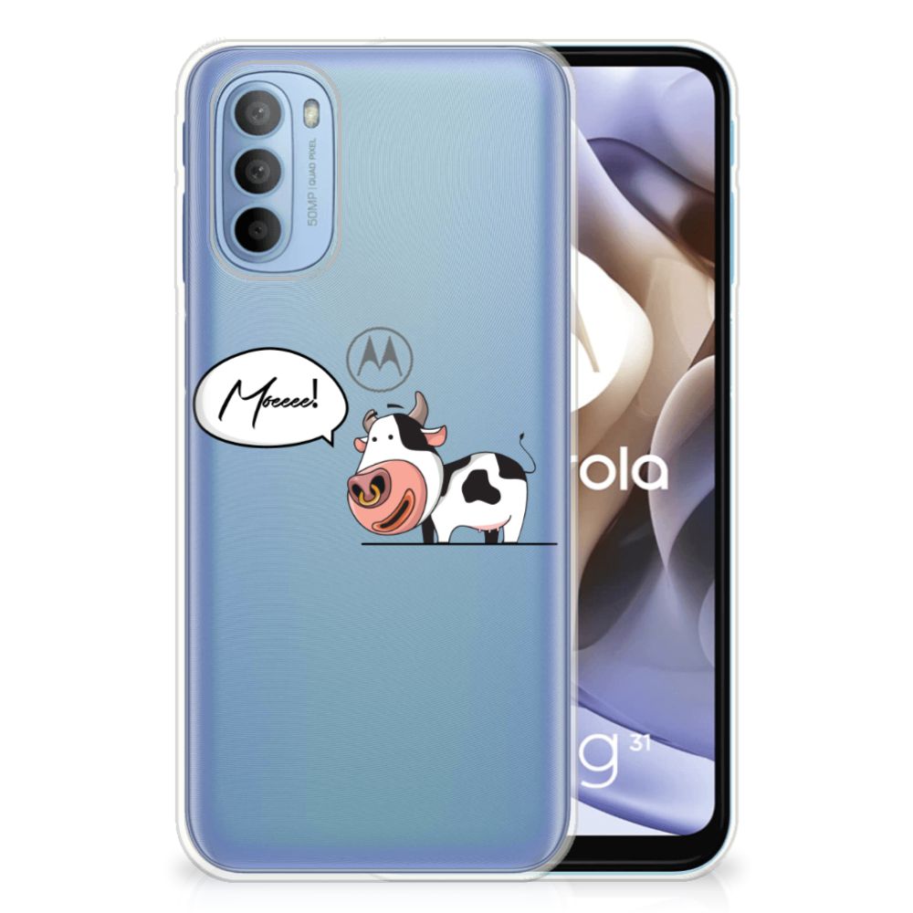 Motorola Moto G31 | G41 Telefoonhoesje met Naam Cheeky Cow