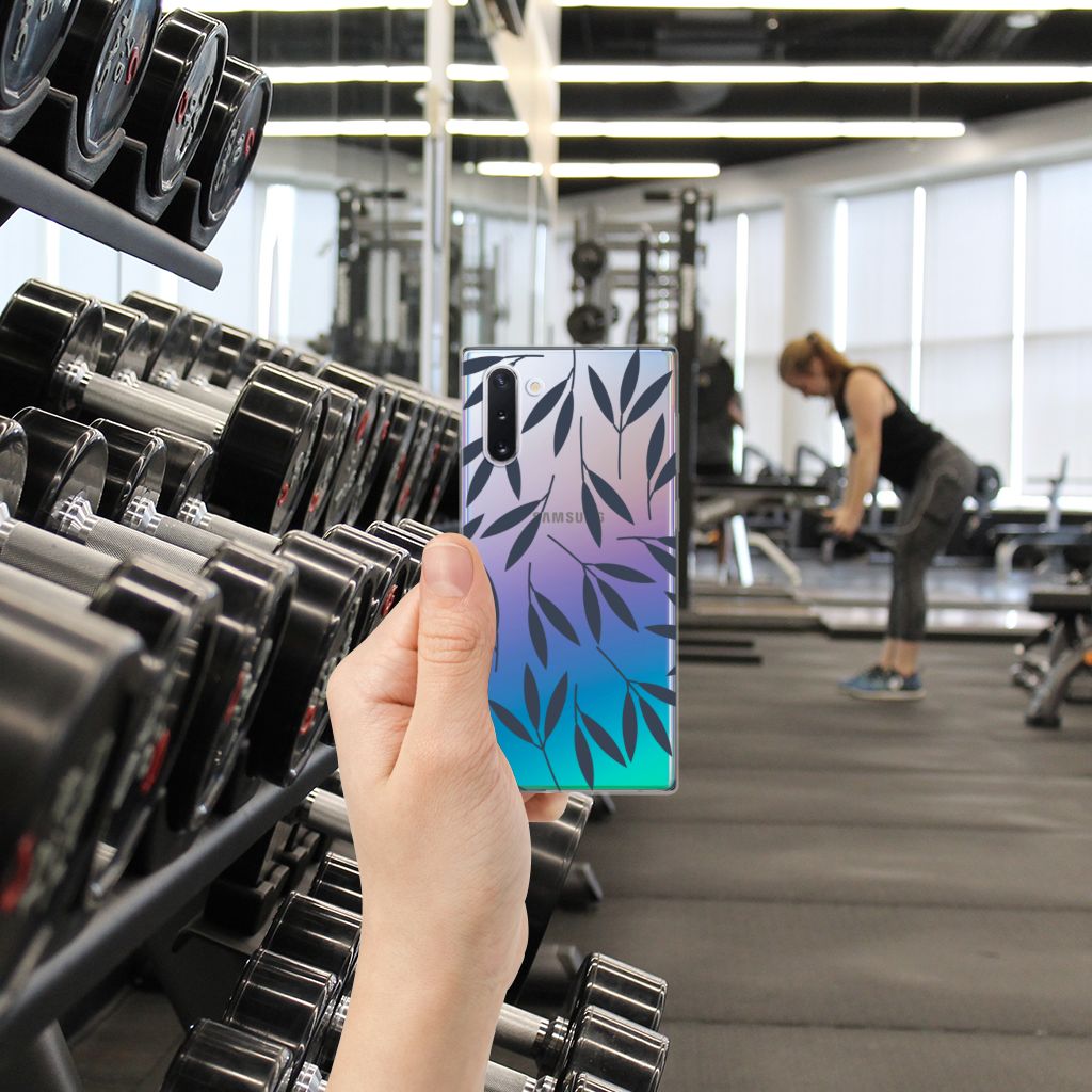 Samsung Galaxy Note 10 TPU Case Leaves Blue
