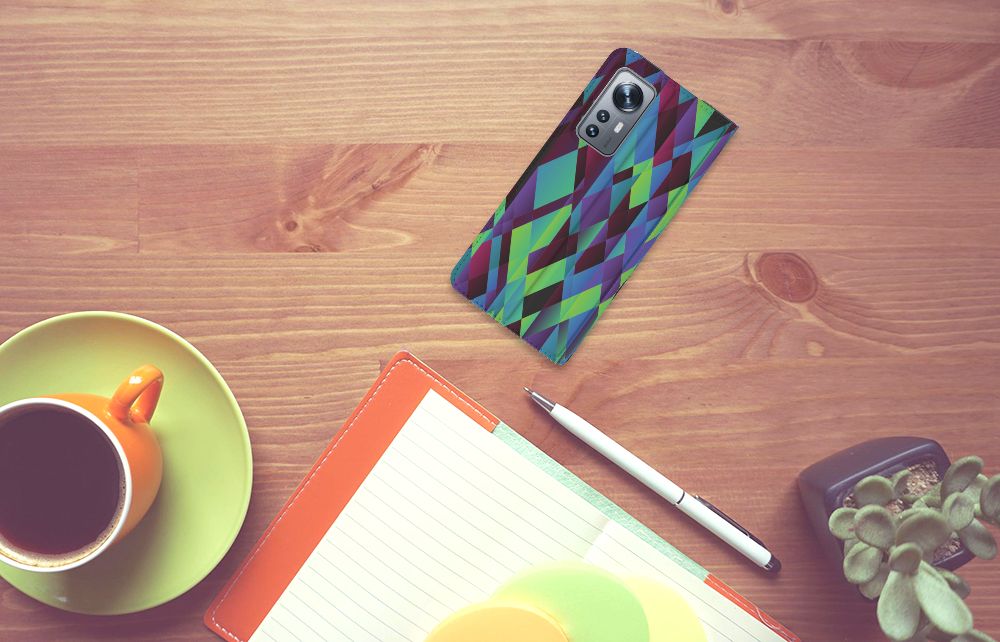 Xiaomi 12 | 12X Stand Case Abstract Green Blue - B2C Telecom