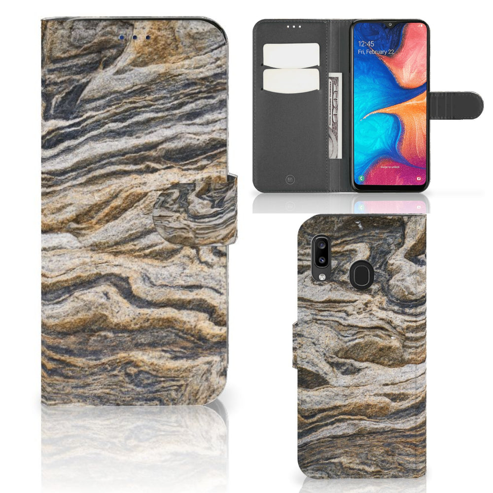 Samsung Galaxy A30 Bookcase Steen