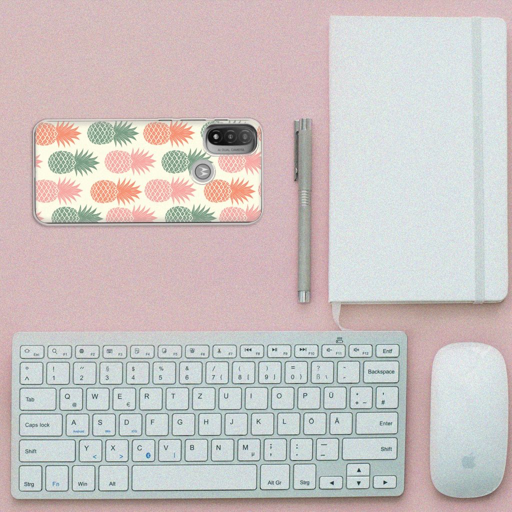 Motorola Moto E20 | E40 Siliconen Case Ananas B2C Telecom