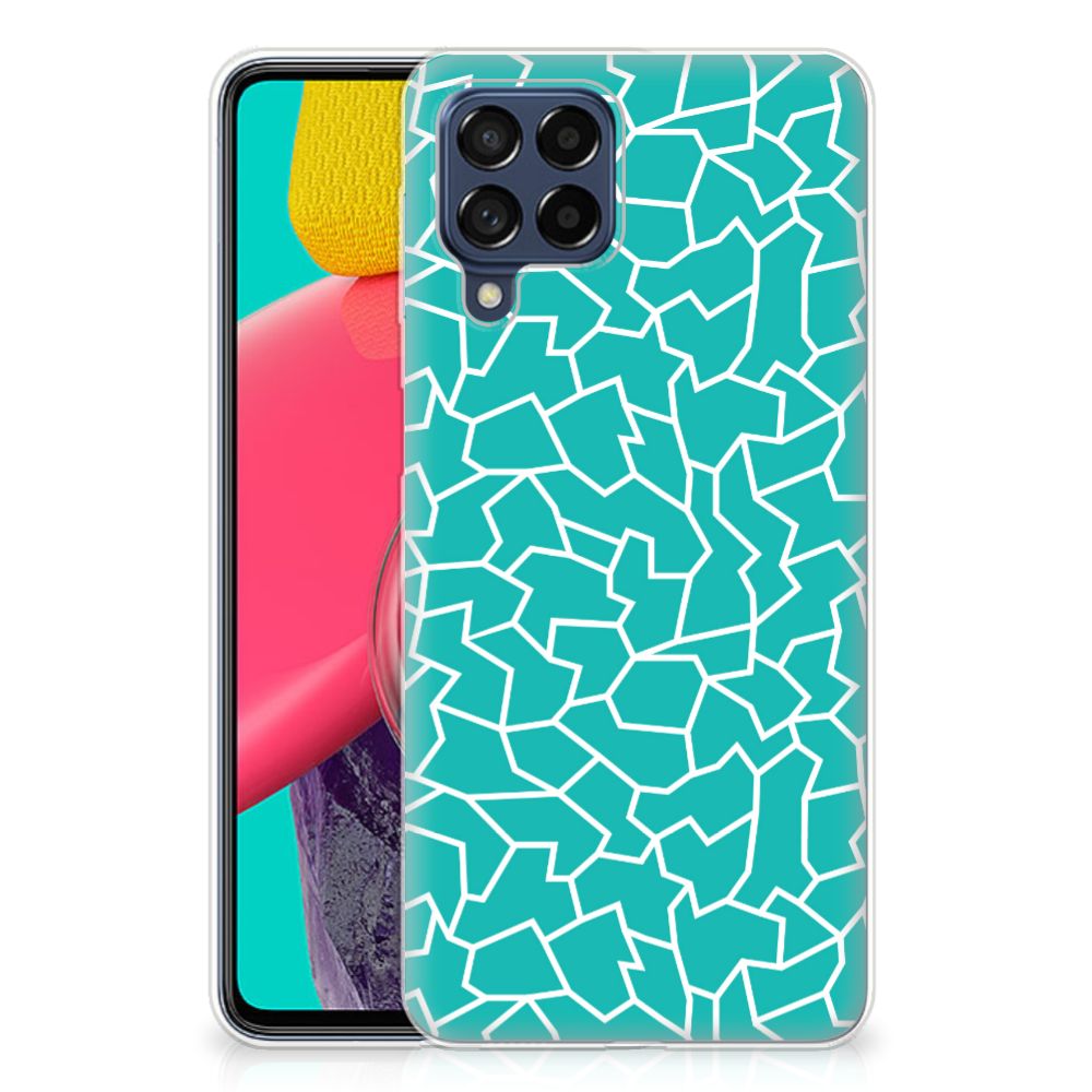 Samsung Galaxy M53 Hoesje maken Cracks Blue B2C Telecom