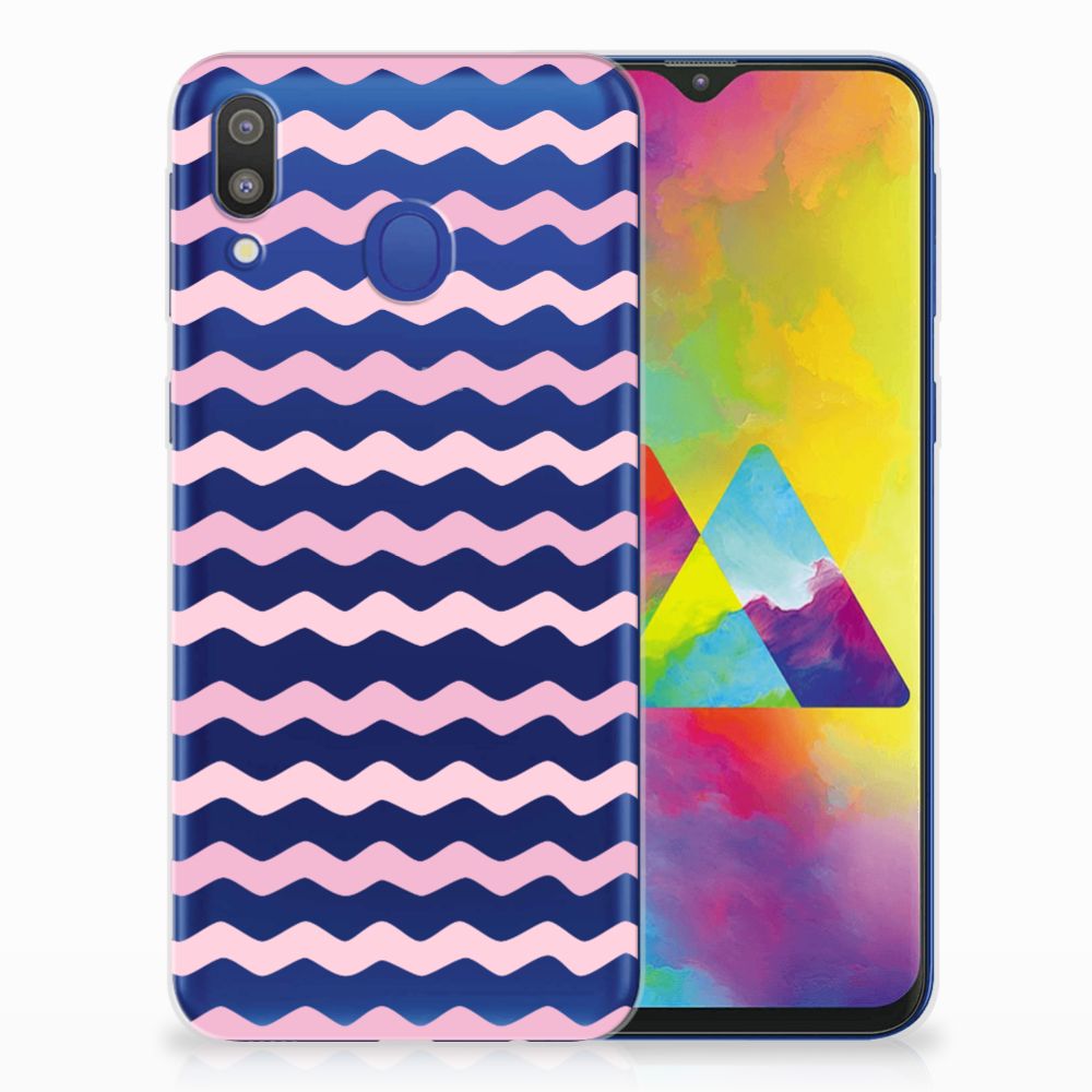 Samsung Galaxy M20 (Power) TPU bumper Waves Roze