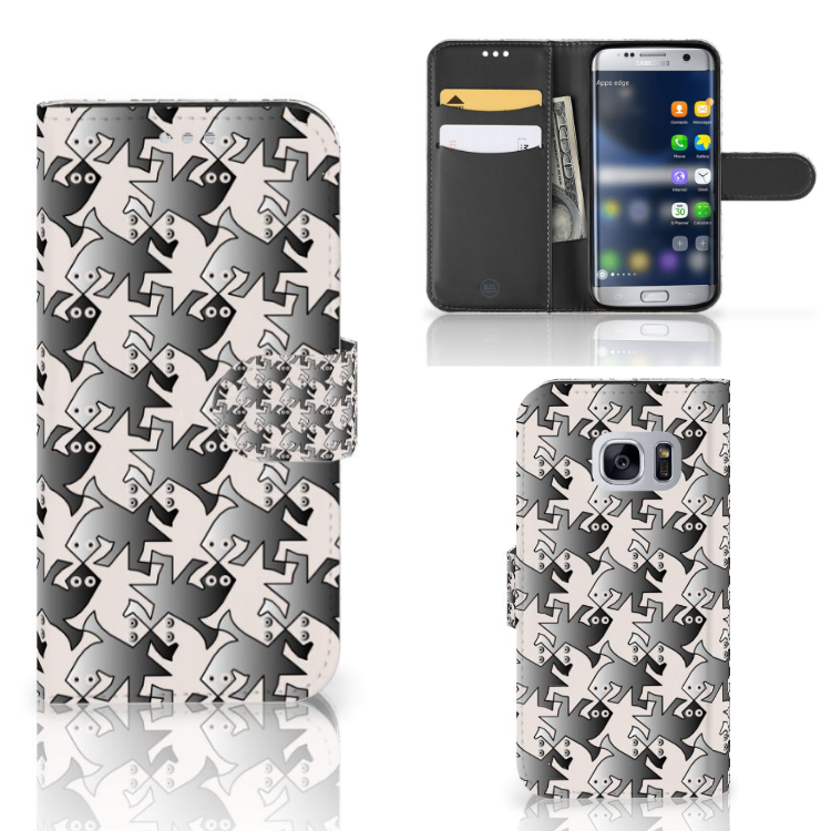 Samsung Galaxy S7 Telefoonhoesje met Pasjes Salamander Grey