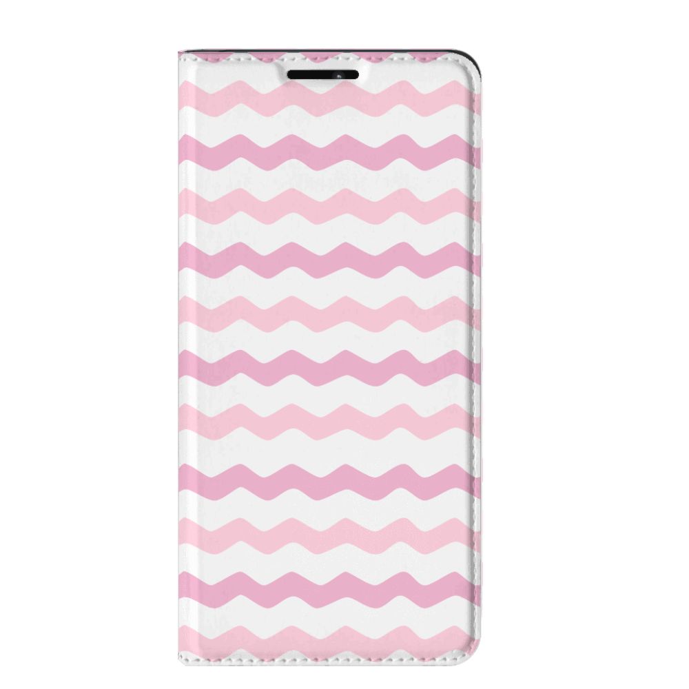 Motorola Edge 20 Pro Hoesje met Magneet Waves Roze