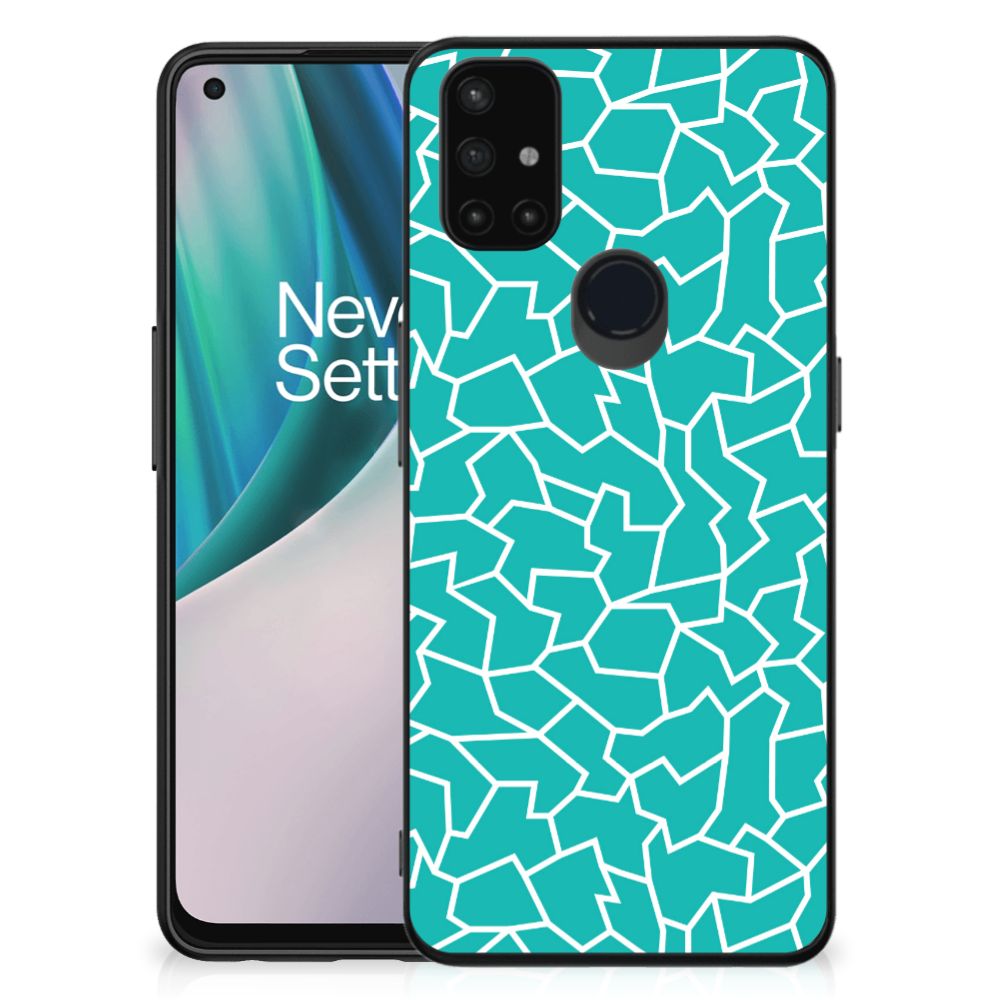 OnePlus Nord N10 5G Leuk Telefoonhoesje Cracks Blue