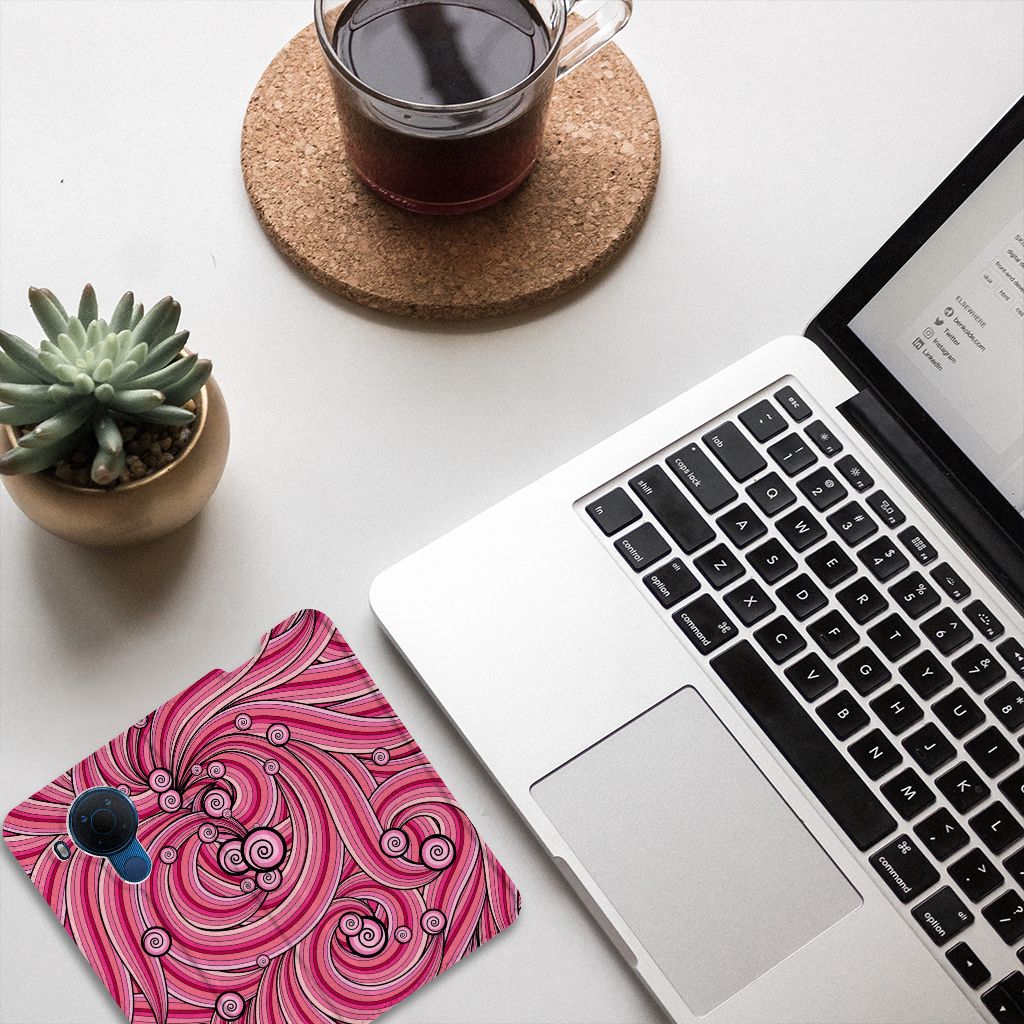 Nokia 5.4 Bookcase Swirl Pink - B2C Telecom