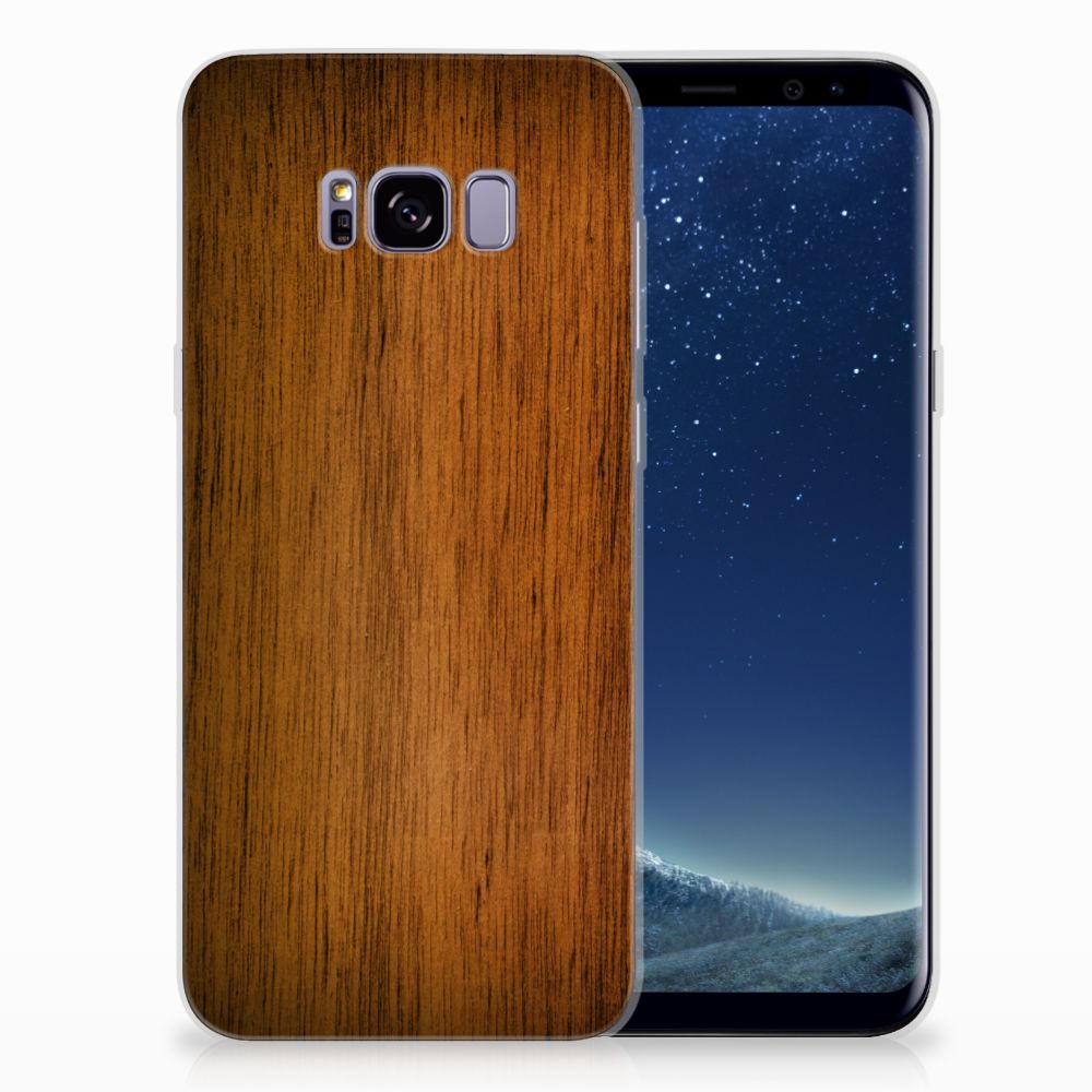 Samsung Galaxy S8 Plus Bumper Hoesje Donker Hout