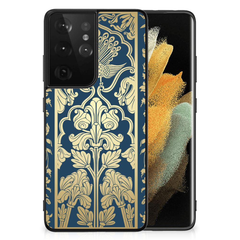 Samsung Galaxy S21 Ultra Bloemen Hoesje Beige Flowers B2C Telecom