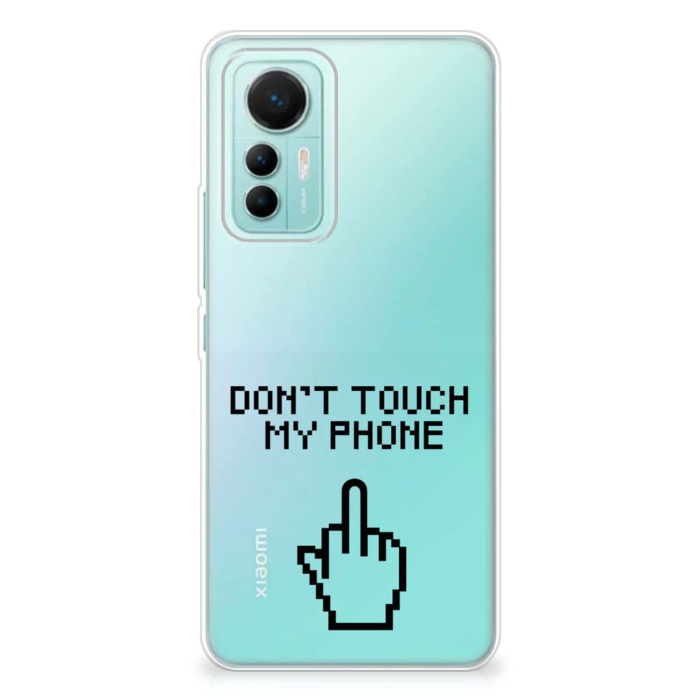 Xiaomi 12 Lite Silicone-hoesje Finger Don't Touch My Phone B2C Telecom