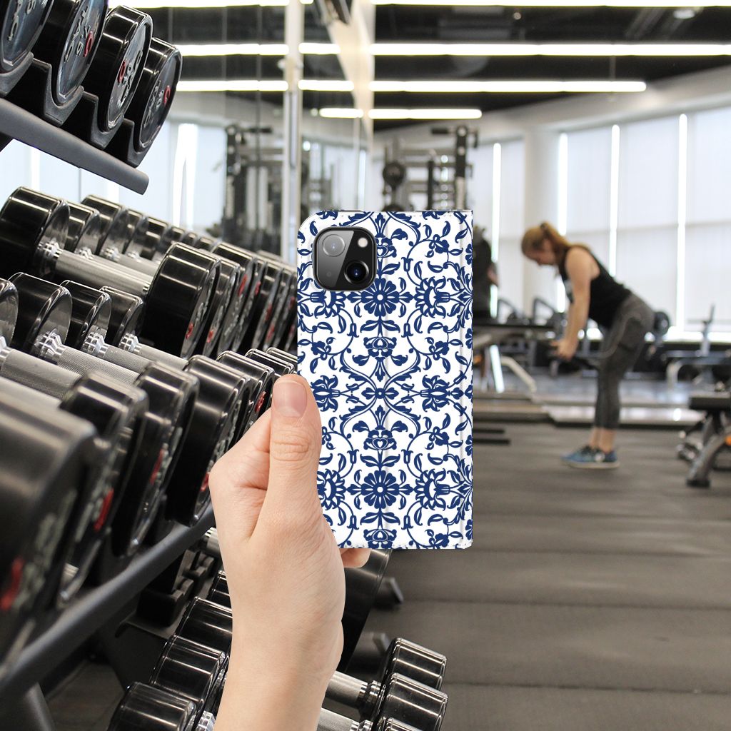 Apple iPhone 14 Plus Smart Cover Flower Blue