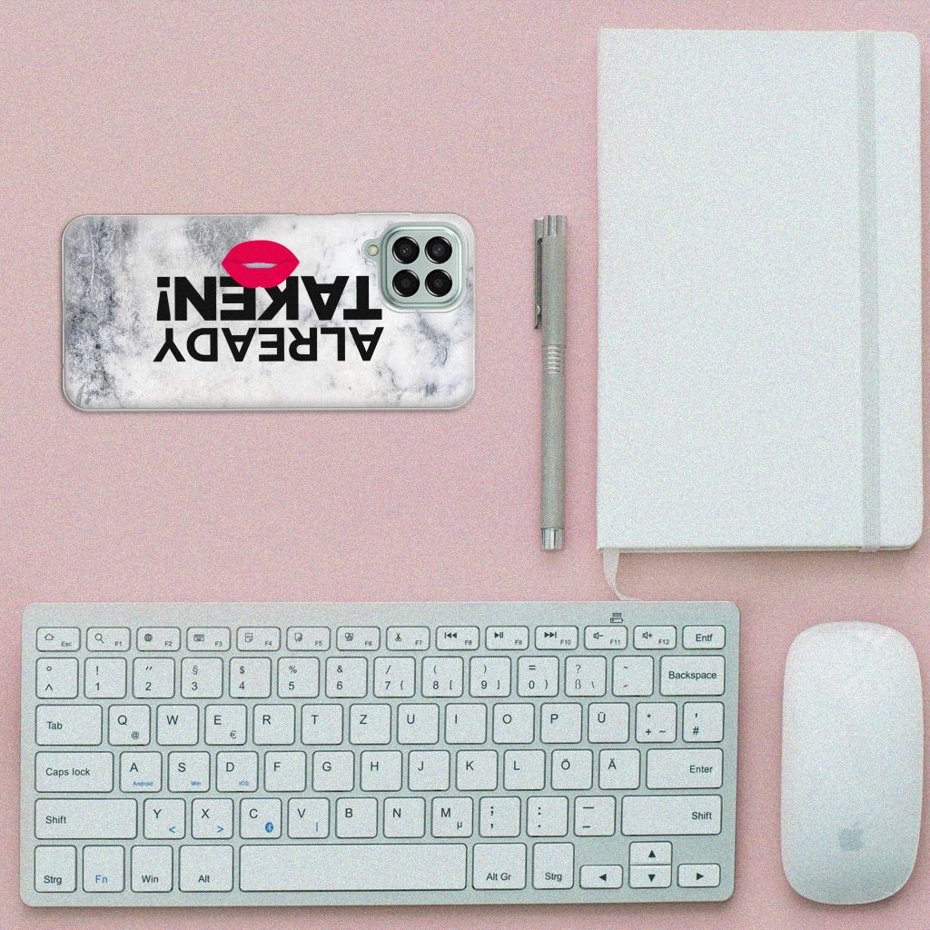 Samsung Galaxy M33 Siliconen hoesje met naam Already Taken White B2C Telecom