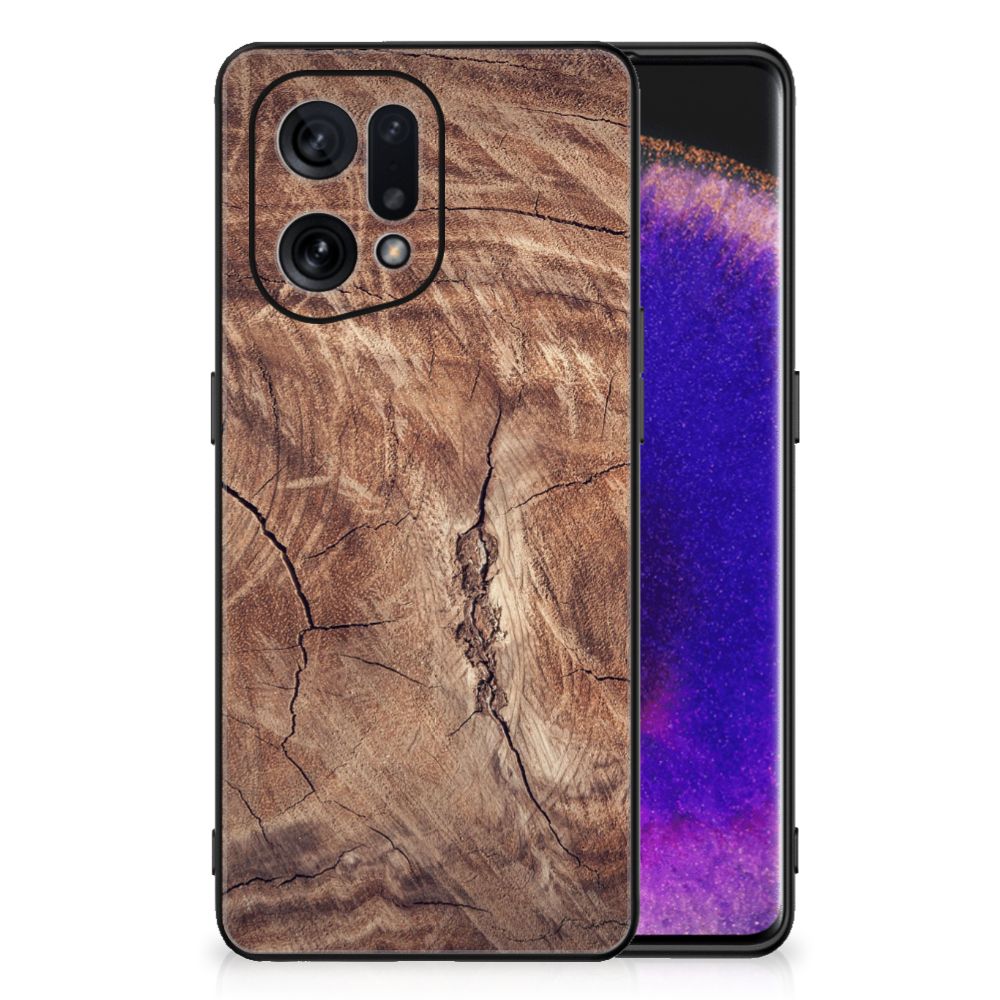 OPPO Find X5 Houten Print Telefoonhoesje Tree Trunk