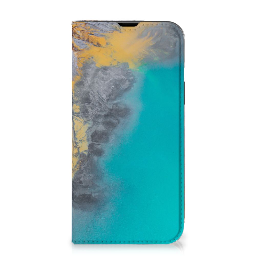 iPhone 14 Standcase Marble Blue Gold - B2C Telecom