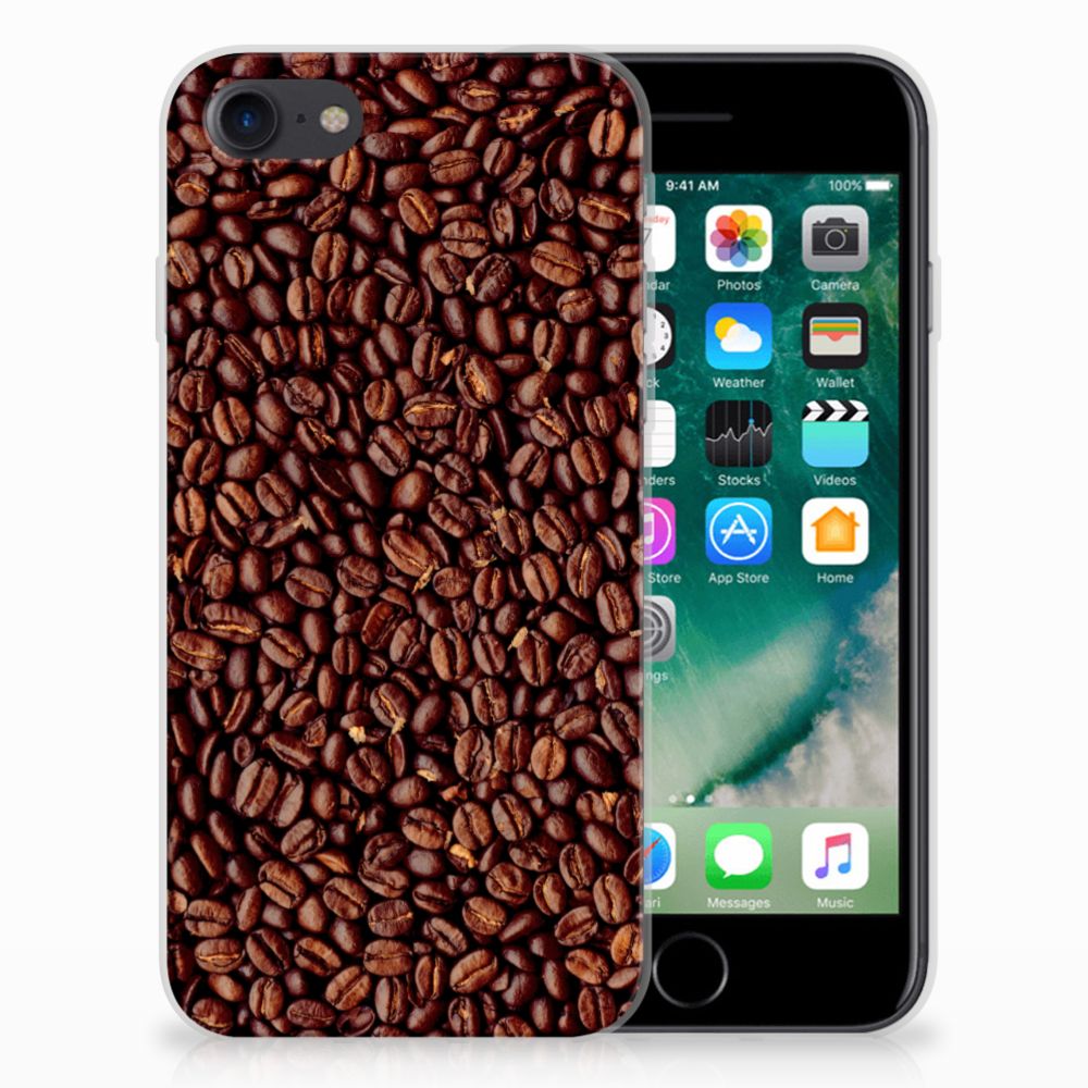 iPhone SE 2022 | SE 2020 | 8 | 7 Siliconen Case Koffiebonen