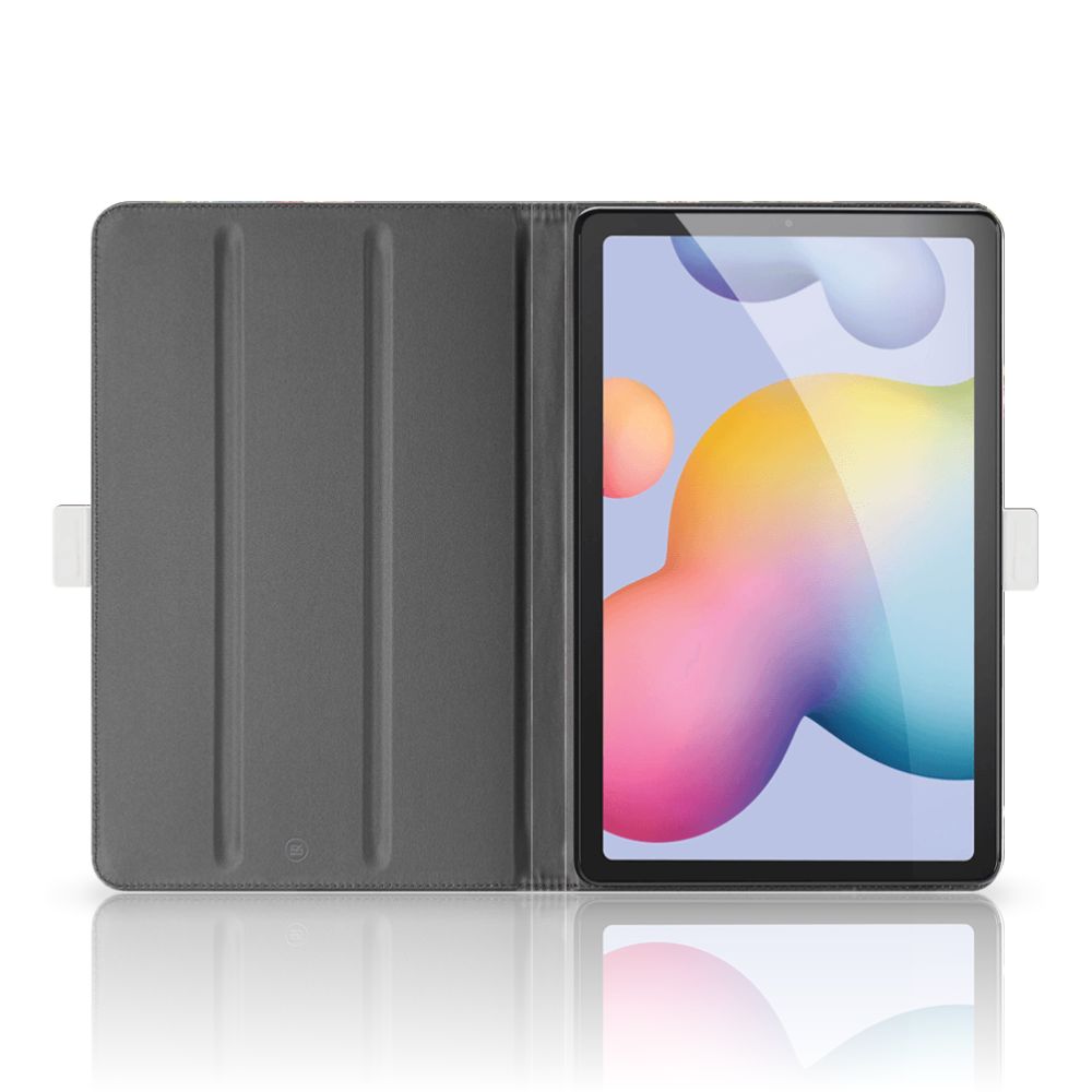 Samsung Galaxy Tab S6 Lite | S6 Lite (2022) Flip Case Pauw met Bloemen