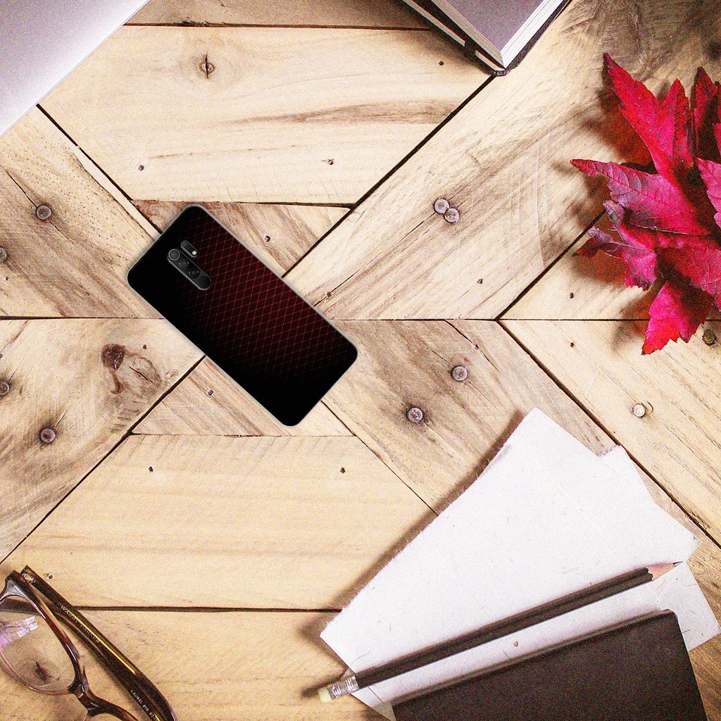 Xiaomi Redmi 9 TPU bumper Geruit Rood B2C Telecom