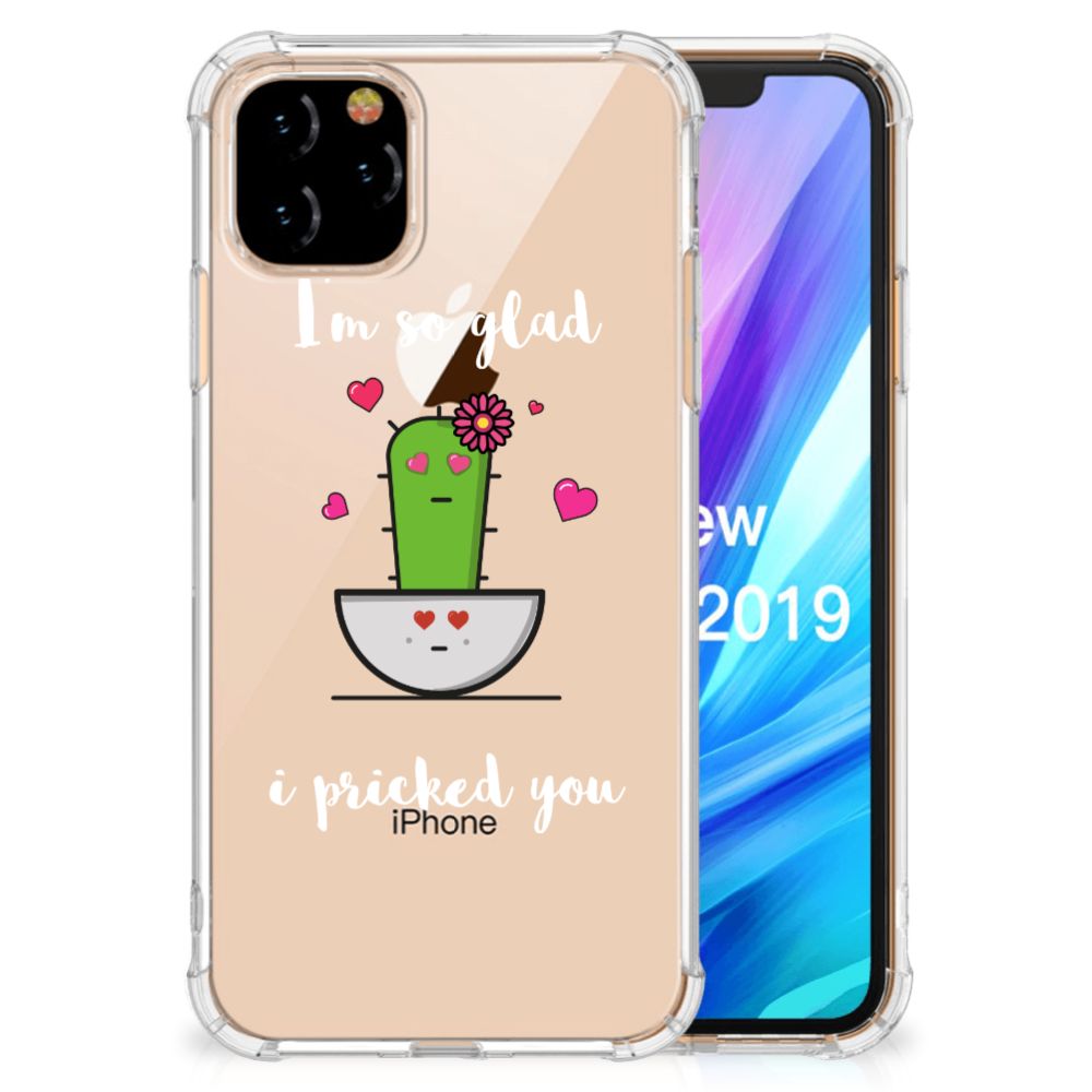 Apple iPhone 11 Pro Stevig Bumper Hoesje Cactus Glad