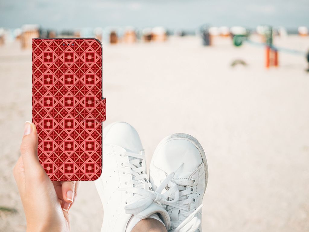 Samsung Galaxy A03s Telefoon Hoesje Batik Rood