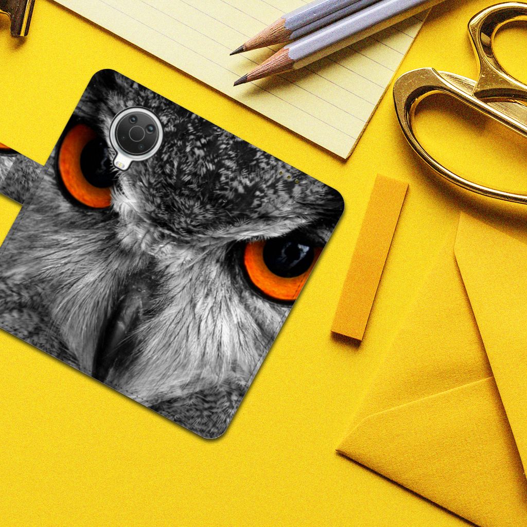 Nokia G10 | G20 Telefoonhoesje met Pasjes Uil