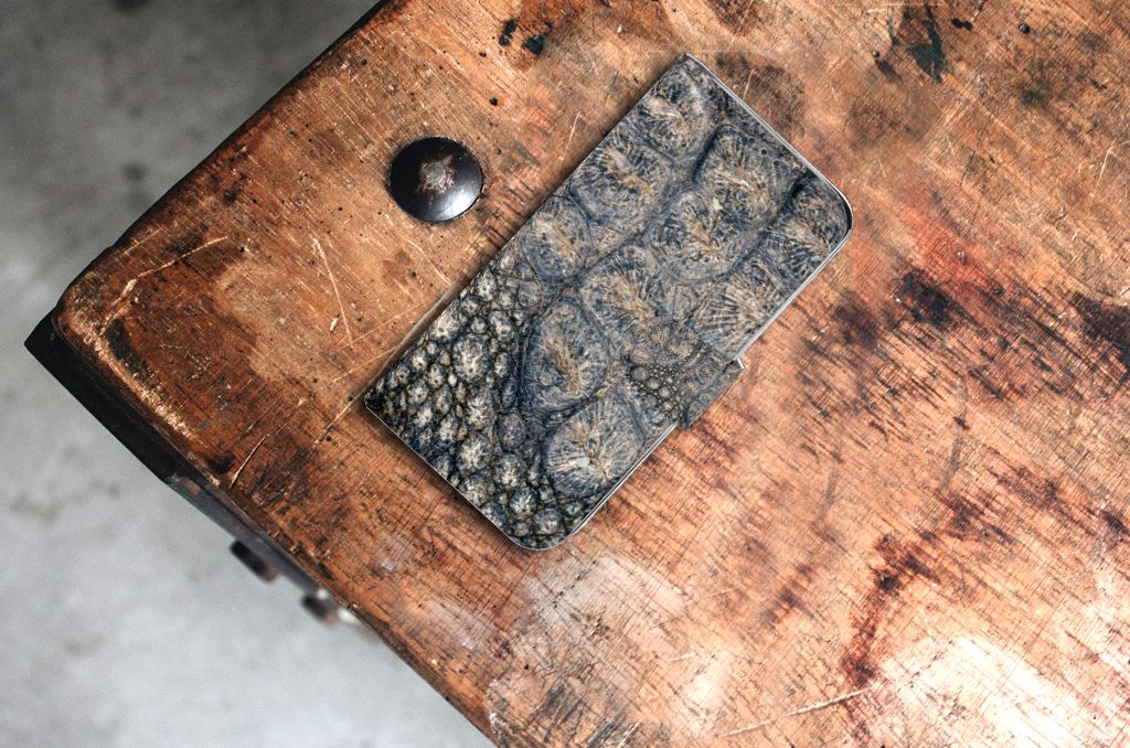 Xiaomi Mi A2 Lite Telefoonhoesje met Pasjes Krokodillenprint