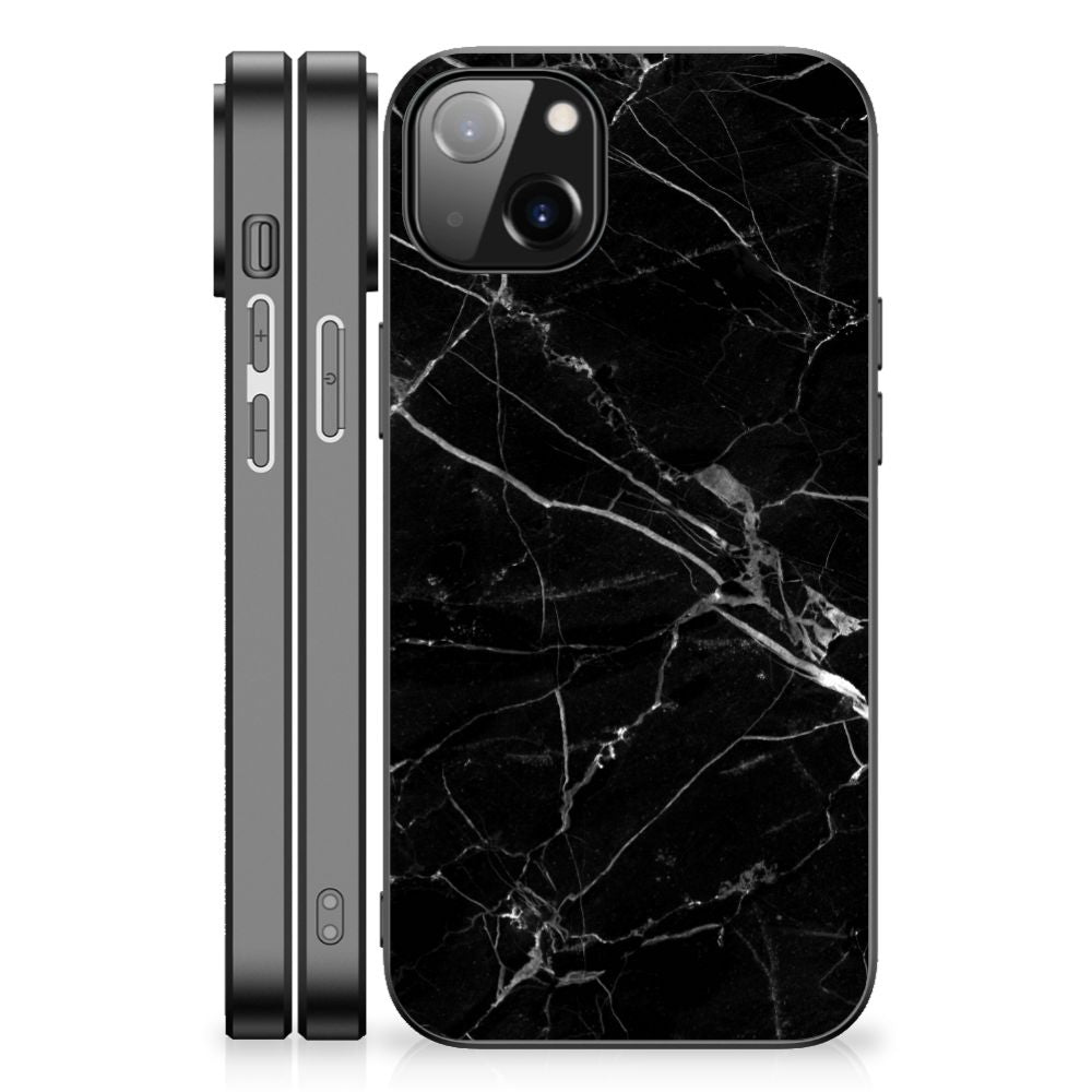 iPhone 14 Plus Marmeren Print Telefoonhoesje Marmer Zwart - Origineel Cadeau Vader B2C Telecom