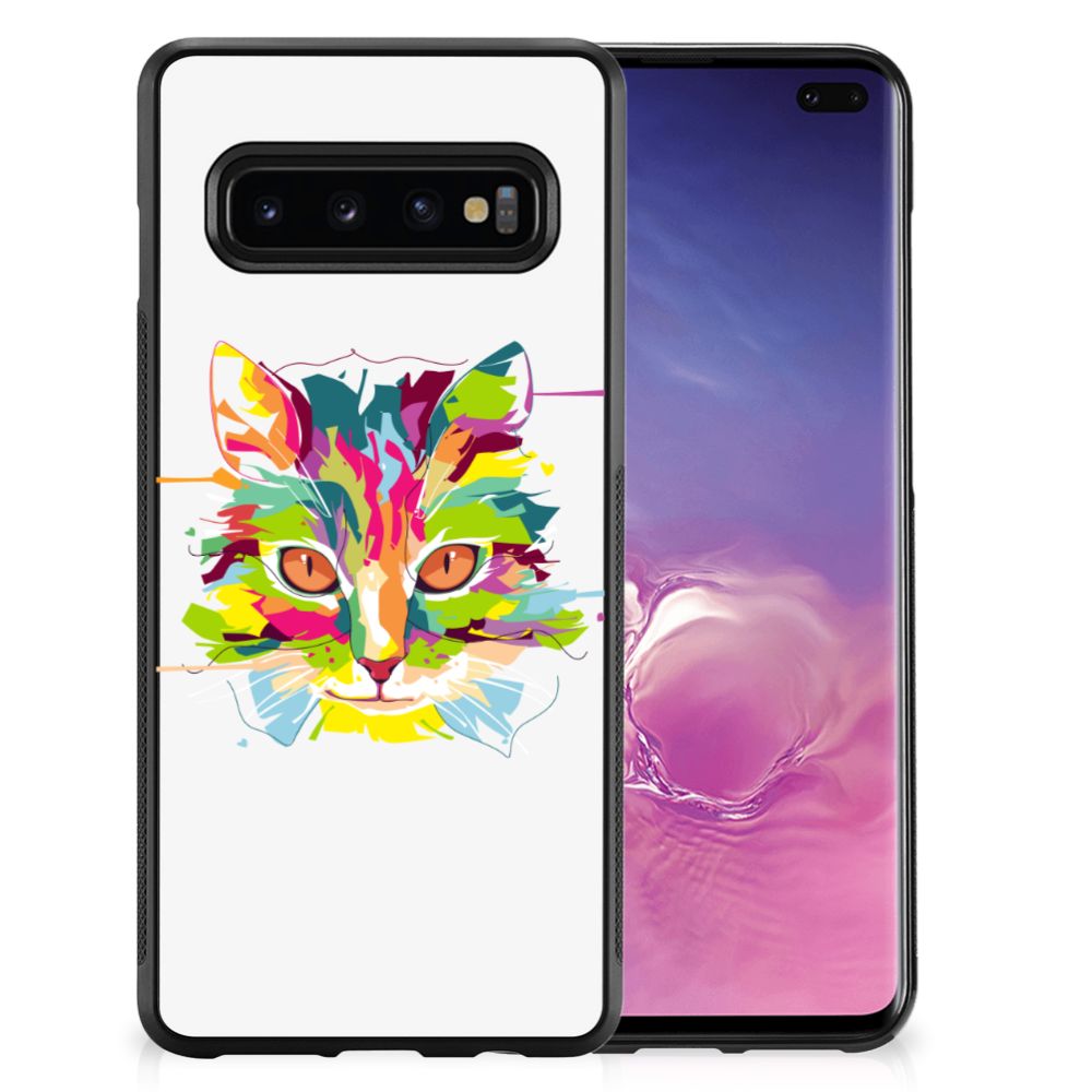 Samsung Galaxy S10+ Bumper Hoesje Cat Color