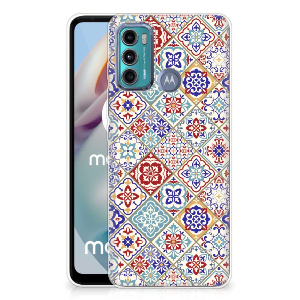 Motorola Moto G60 TPU Siliconen Hoesje Tiles Color