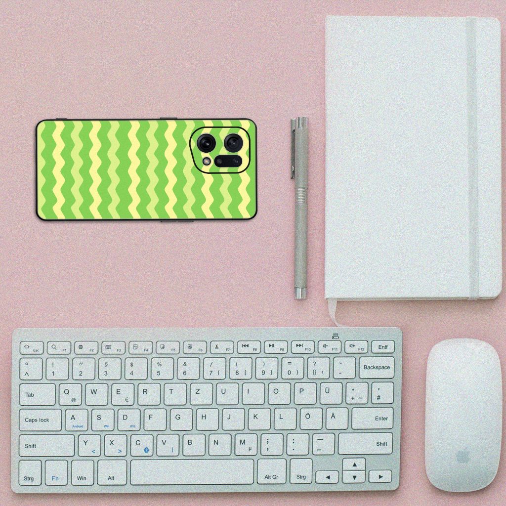 OPPO Find X5 Back Case Waves Green B2C Telecom