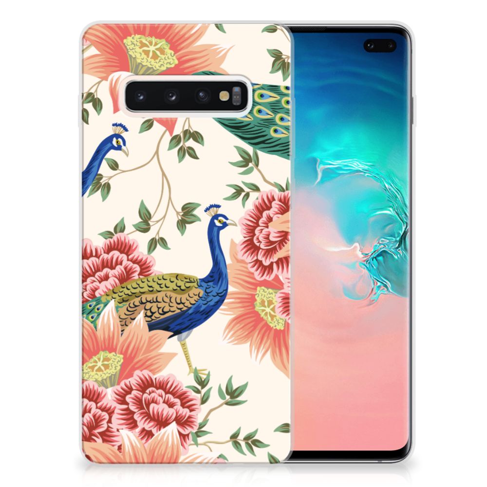 TPU Hoesje voor Samsung Galaxy S10 Plus Pink Peacock B2C Telecom