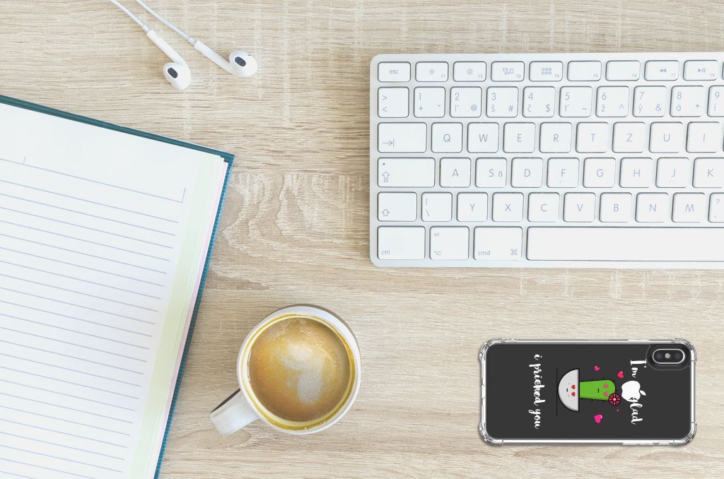 Apple iPhone X | Xs Stevig Bumper Hoesje Cactus Glad