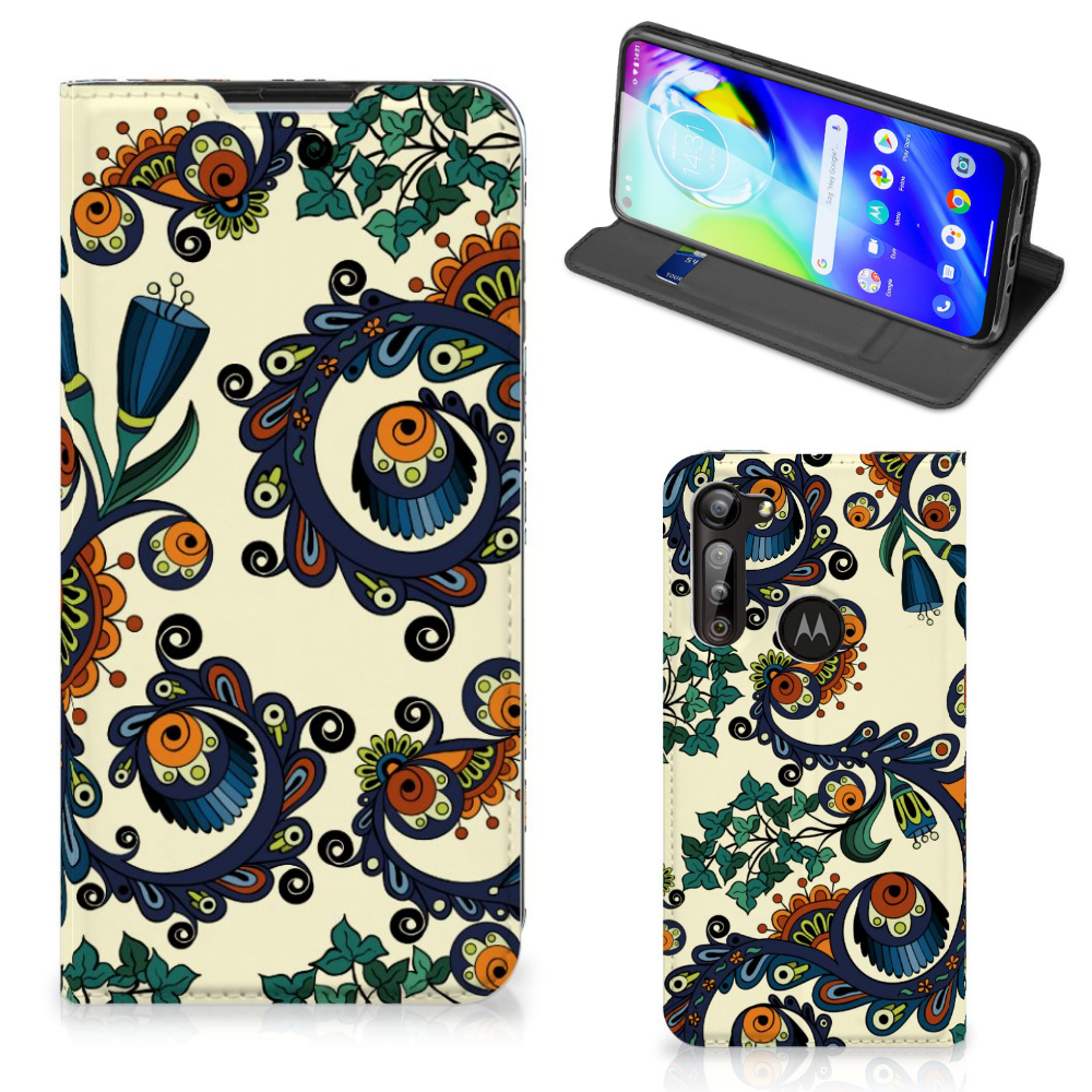 Telefoon Hoesje Motorola Moto G8 Power Barok Flower - B2C Telecom