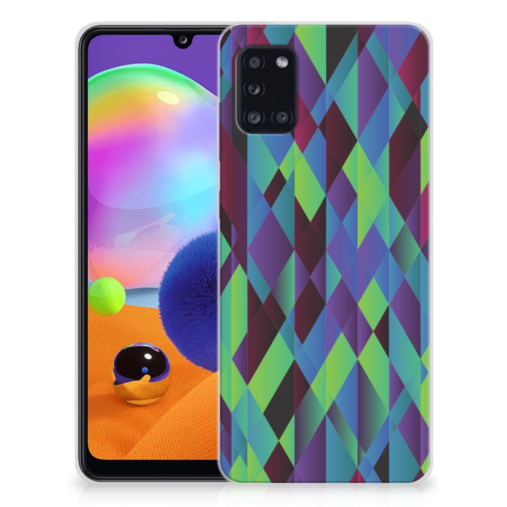 Samsung Galaxy A31 TPU Hoesje Abstract Green Blue B2C Telecom